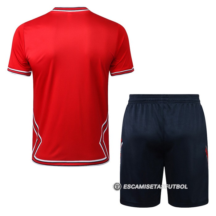 Chandal del Paris Saint-Germain Jordan Manga Corta 22-23 Rojo - Pantalon Corto